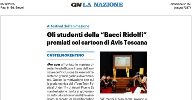 Scopri di più sull'articolo Articoli pubblicati  sul progetto  Cartoon School