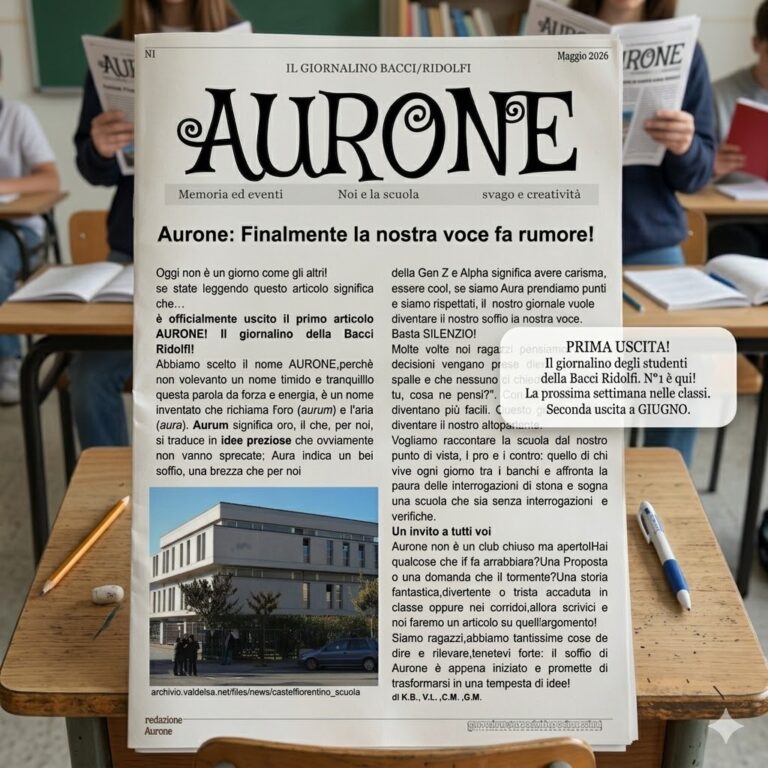 Scopri di più sull'articolo News dalla Bacci Ridolfi: online il primo numero del giornalino scolastico!