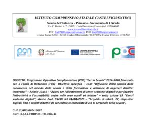 Scopri di più sull'articolo L’Istituto Comprensivo di Castelfiorentino rafforza le opportunità di apprendimento con il progetto “Dispositivi digitali” finanziato dal Programma Operativo Complementare “Per la Scuola” 2014-2020